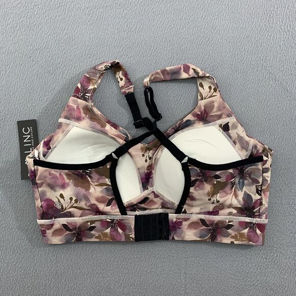 LINC Flawless Support Bra Womens Large Winter Jasmine Floral Adjustable MSRP $48 - Picture 7 of 13